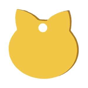 placa para gato pececito plateado